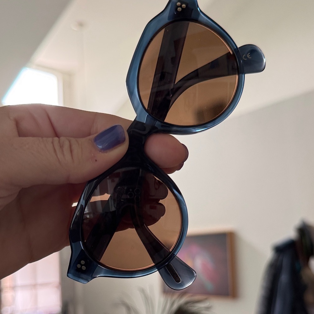 Oliver Peoples Irven blue Round Black Sunglasses - Picture 5 of 11